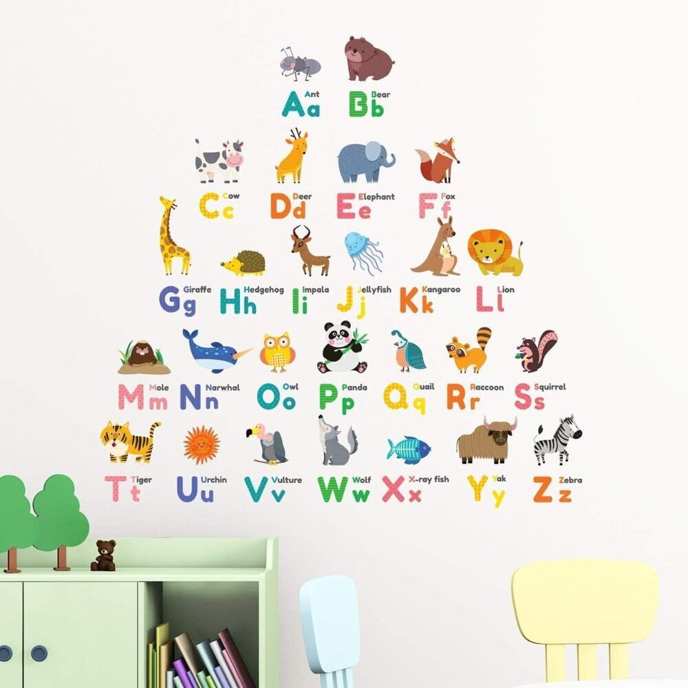 ABC Colourful Animal Alphabet Wall Stickers - BRAND NEW - Picture 8 of 8